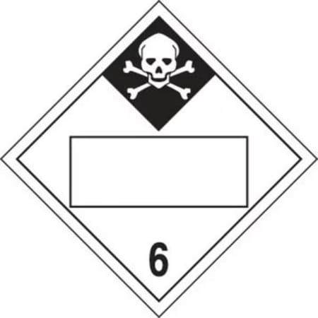 Accuform BLANK DOT PLACARD HAZARD CLASS 6 MPL462VS1 MPL462VS1